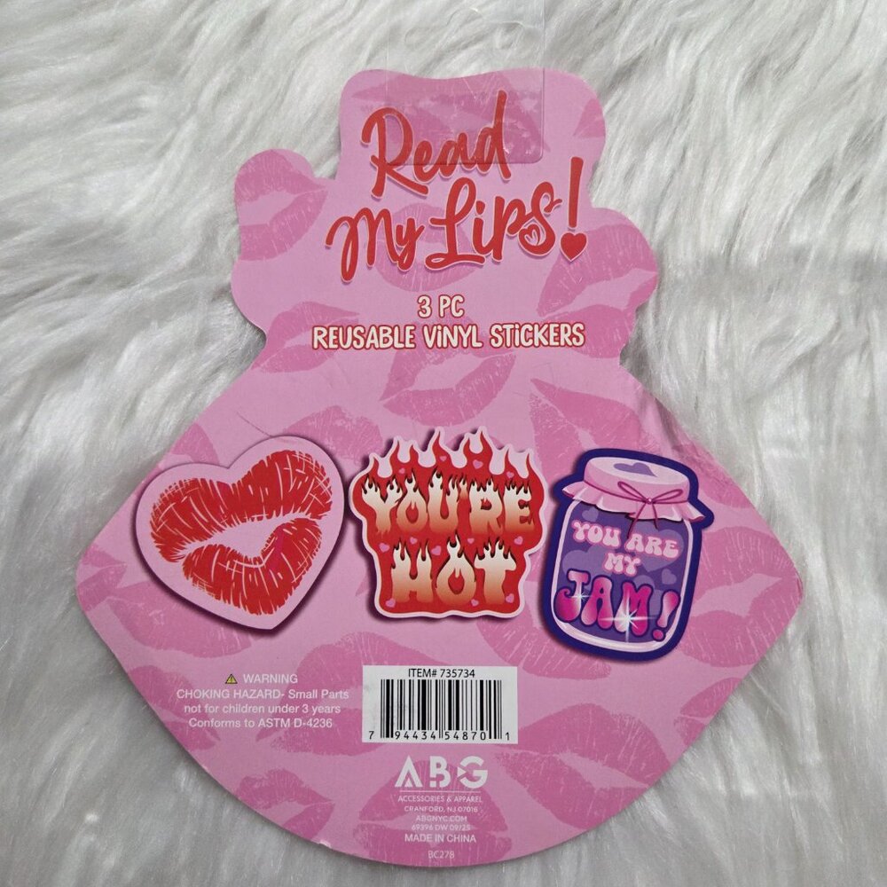 Read My Lips! Reusable Vinyl Sticker Set - Picture 2 of 2